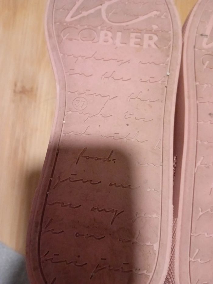 Chaussure P.37 Rose , lacet en tissu . - photo numéro 9