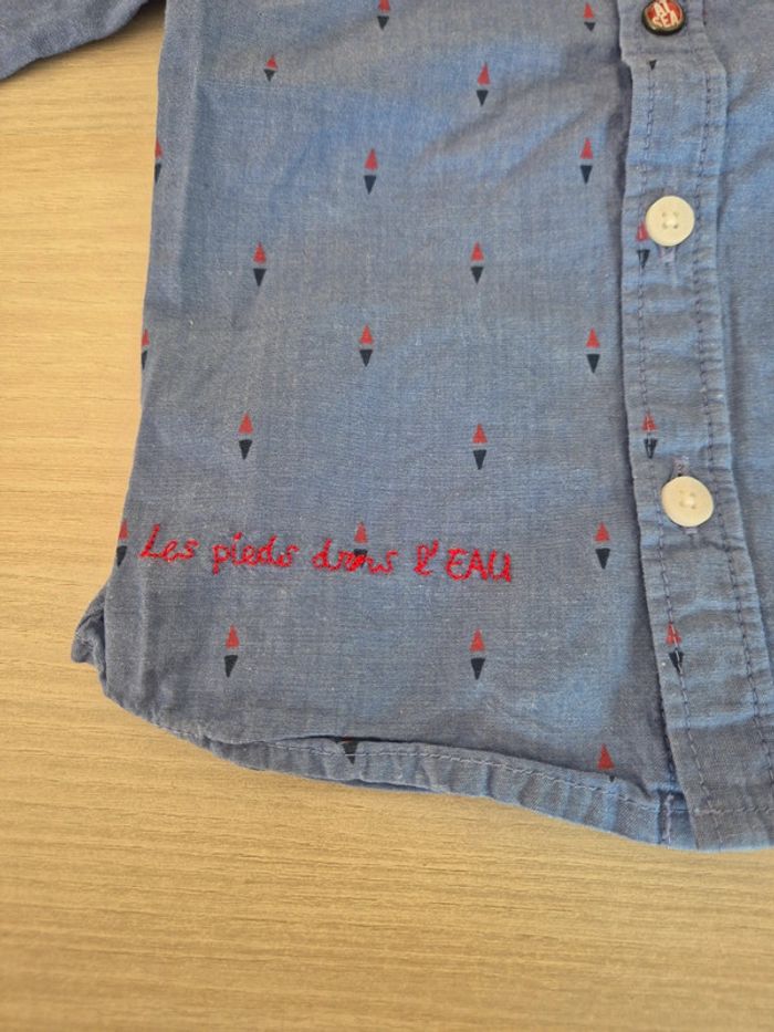 Chemise manches longues ikks 6 mois - photo numéro 3