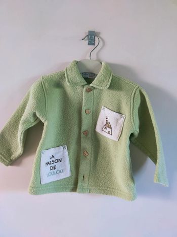 Chemise polaire vert menthe