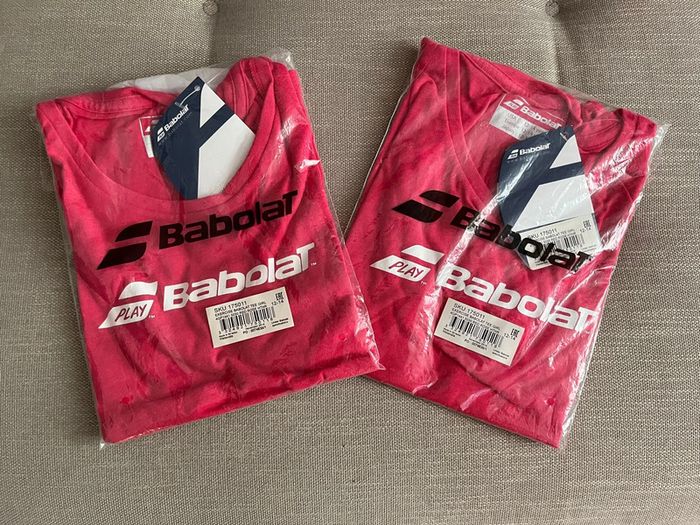 Lot de 2 tee shirt Babolat 12/14 ans