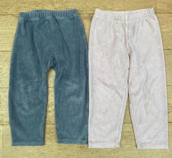 Bas pyjama velours hiver chaud 2 ans