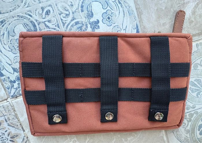 Pochette Cabaïa L neuve marron / rouille (customisation) - photo numéro 2