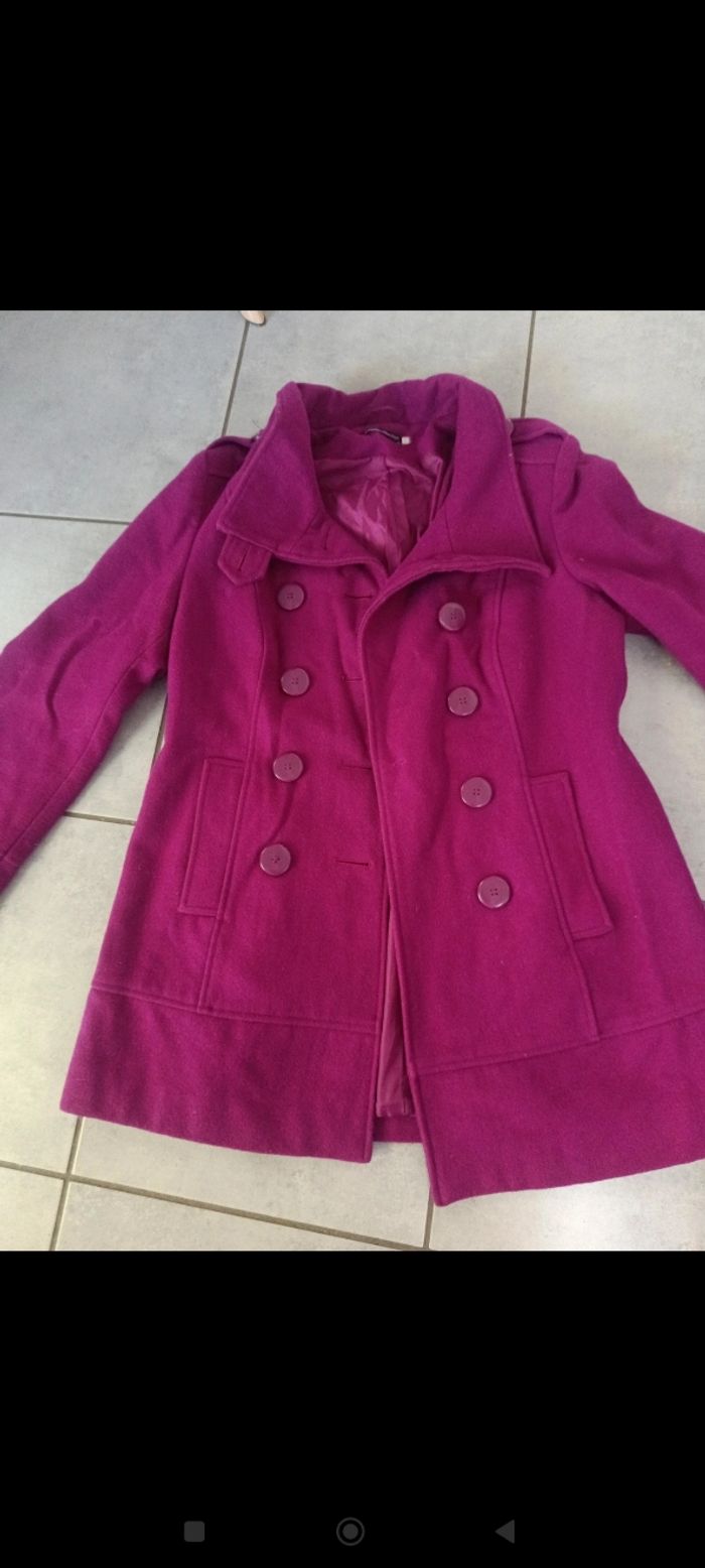 Manteau prune T38 - photo numéro 2