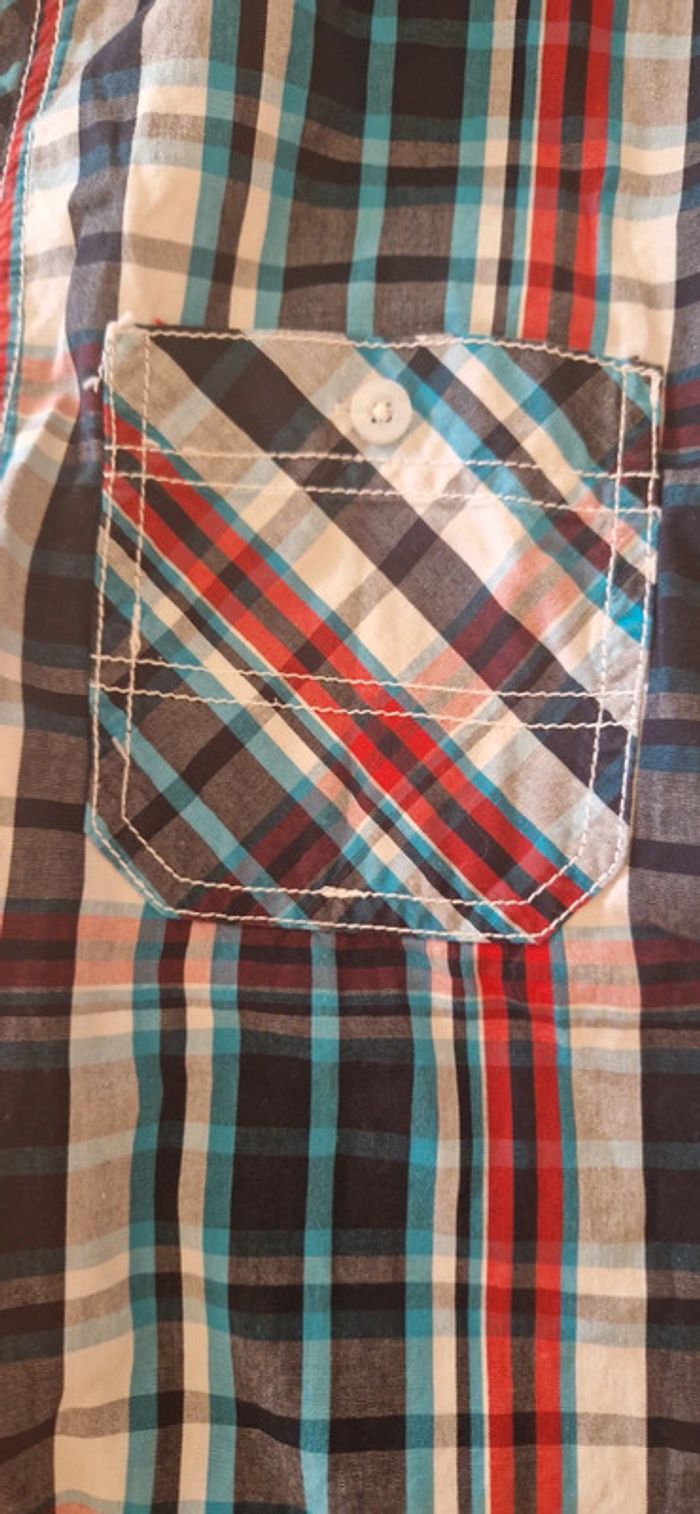 Chemise homme manches courtes carreaux - photo numéro 2