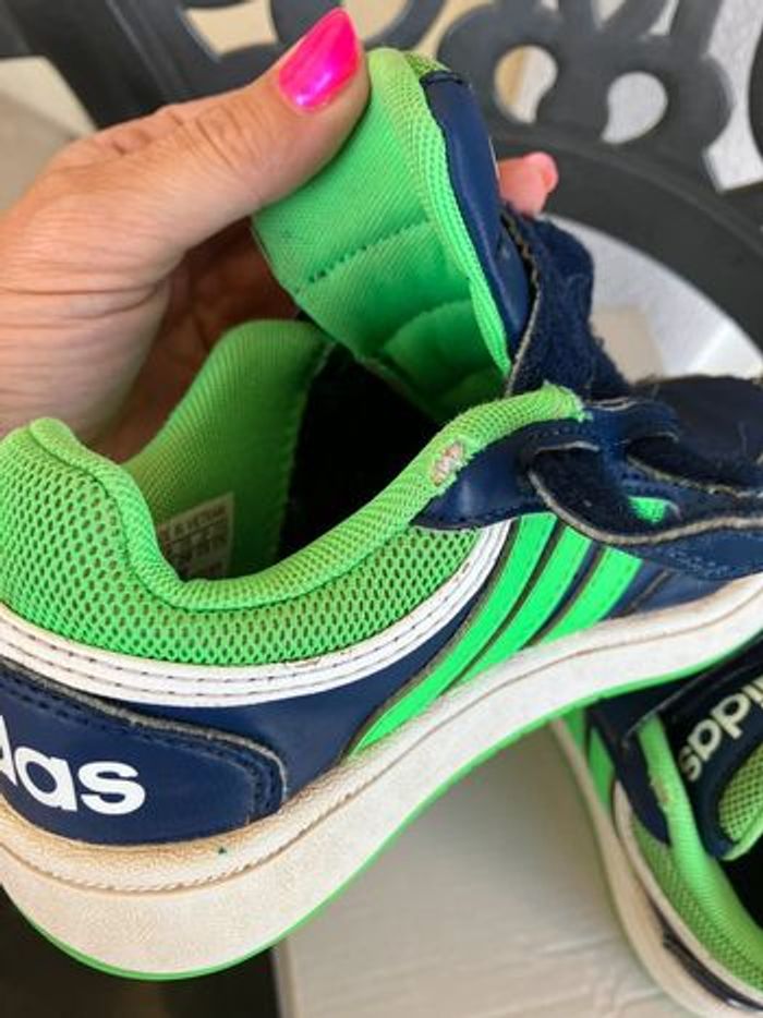 Basket adidas Hoops 3.0 bleu et vert taille 29 - photo numéro 9
