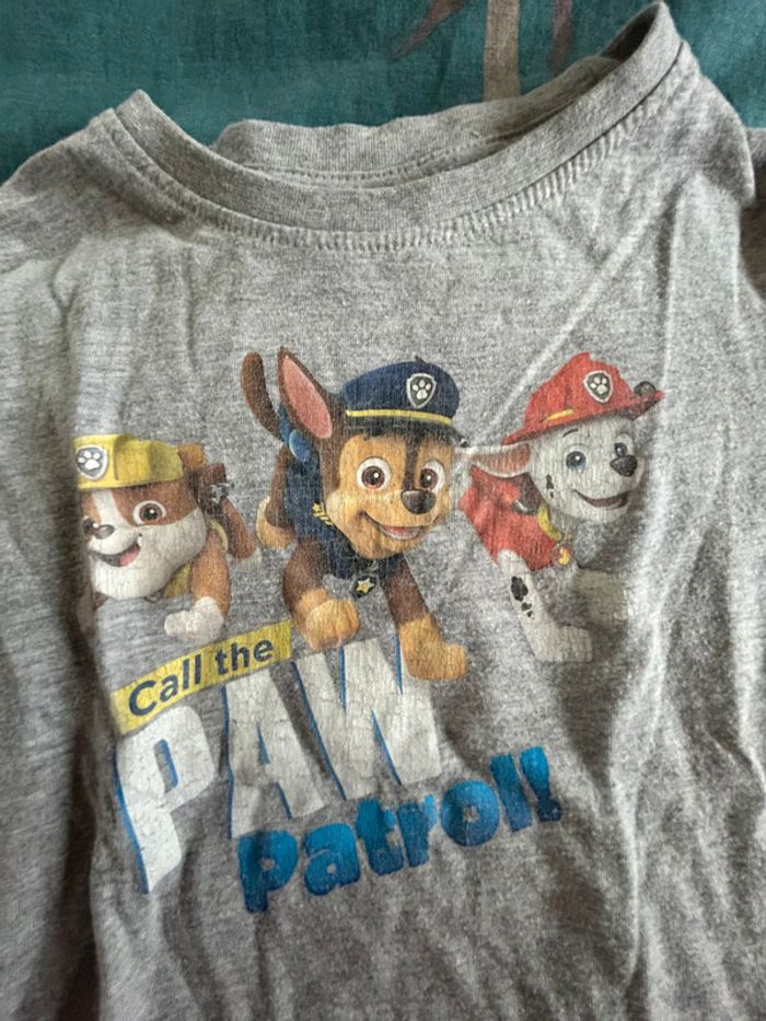 Tee shirt pat patrouille 3 ans gris - photo numéro 2
