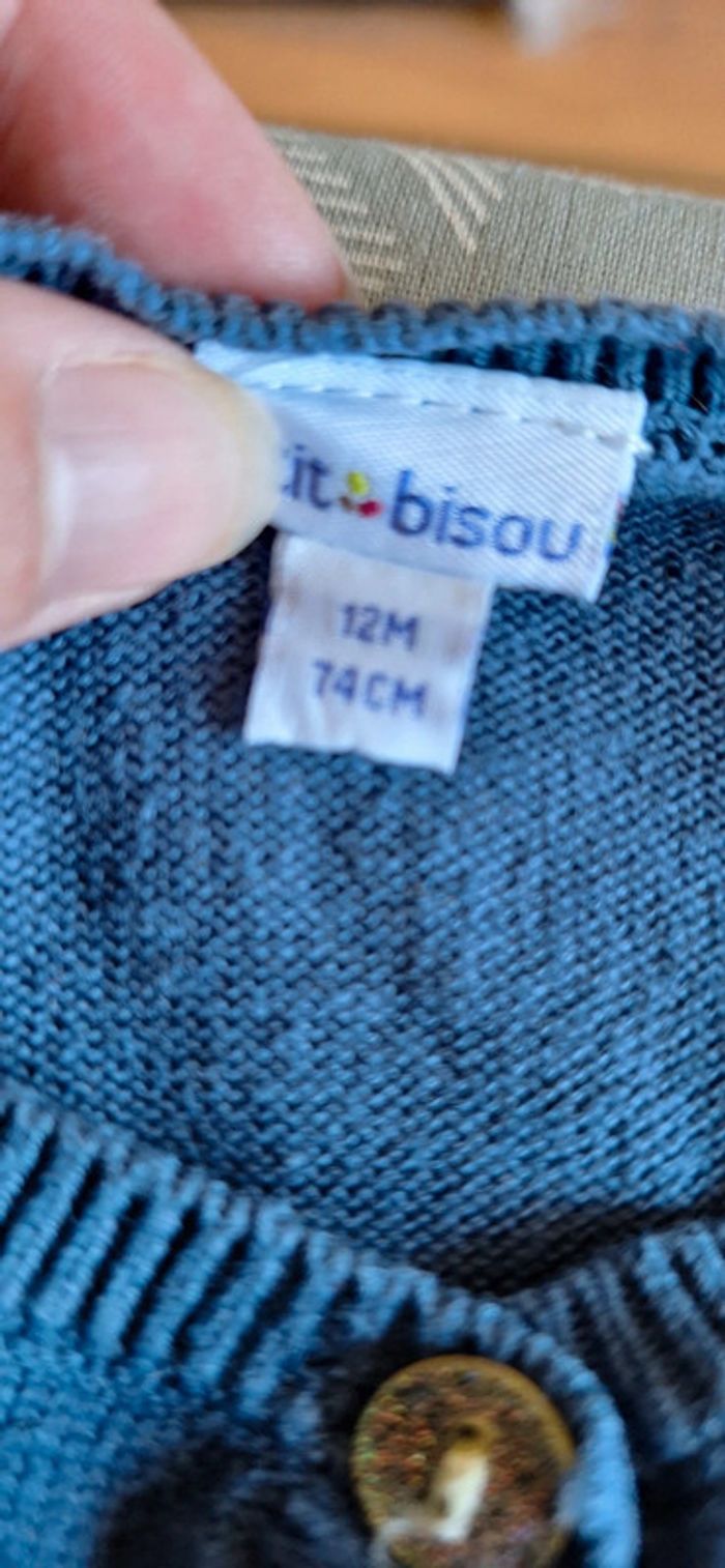Gilet P'tit bisou 12M - photo numéro 3
