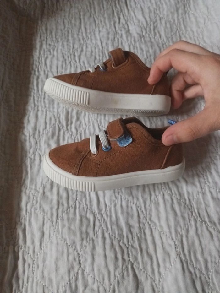 Tennis en toile marron à scratch obaibi 21 - photo numéro 4