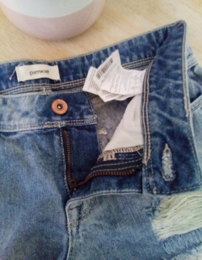 Short jean à dentelles Pimkie taille 36 - photo numéro 8