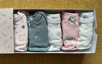 Lot de 5 bodies manches longues Petit Bateau