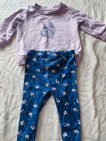 Ensemble bleu violet 6 mois