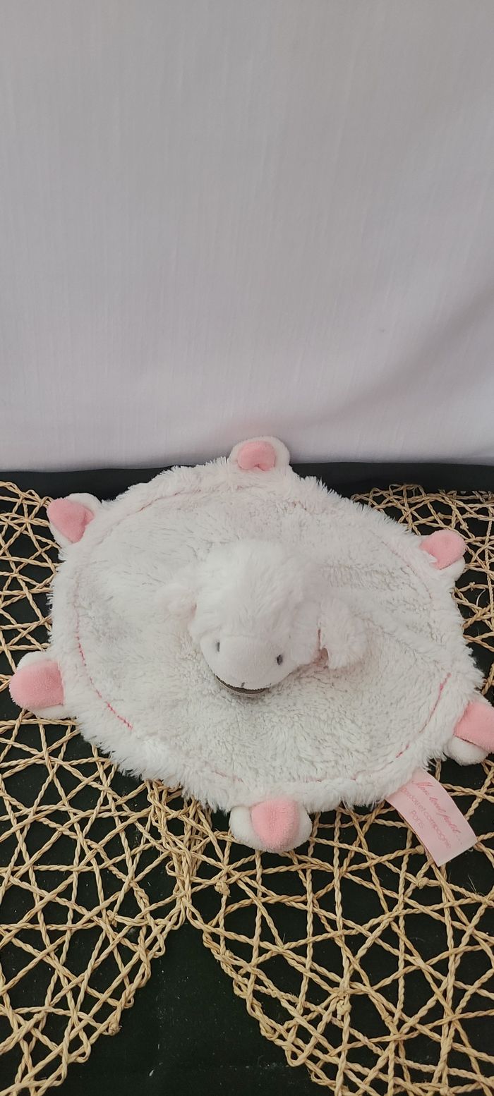 Doudou et compagnie plat mouton blanc rose - photo numéro 3