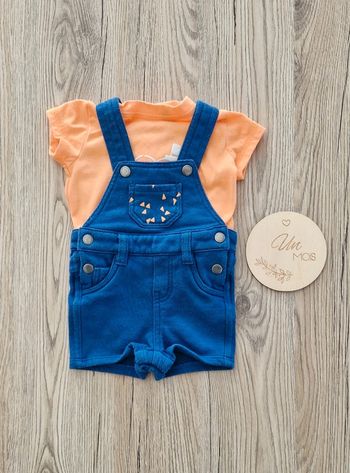 Ensemble salopette bébé garçon 1mois