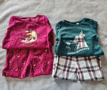 Lot de 2 pyjamas fille hiver 3 ans