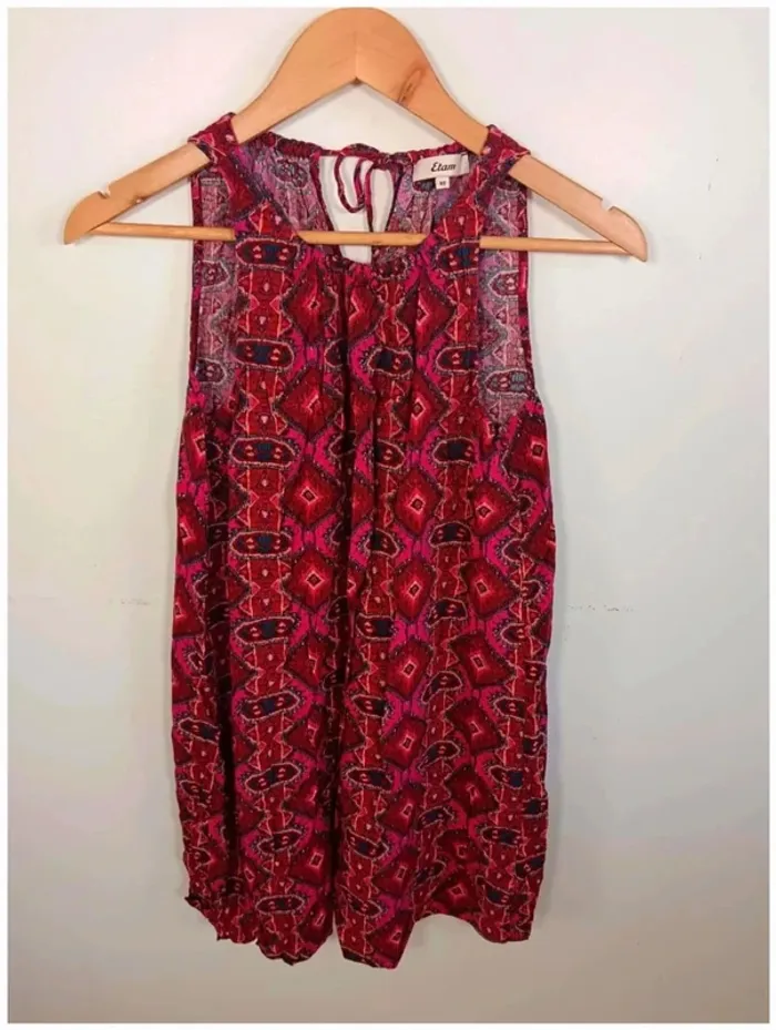 C27 blouse fushia / bordeaux Etam XS