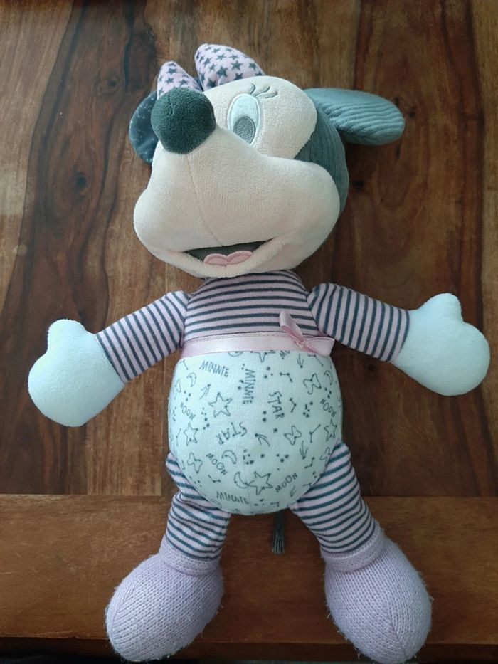Peluche veilleuse musicale minnie