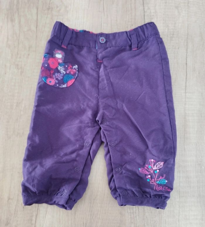 Pantalon fille violet taille 9 mois La Compagnie des Petits