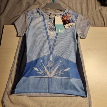 haut avec ptite cape ELSA- LA REINE DES NEIGES Taille 6 ans 🎁 NEUF  🎁 idée cadeau Noël