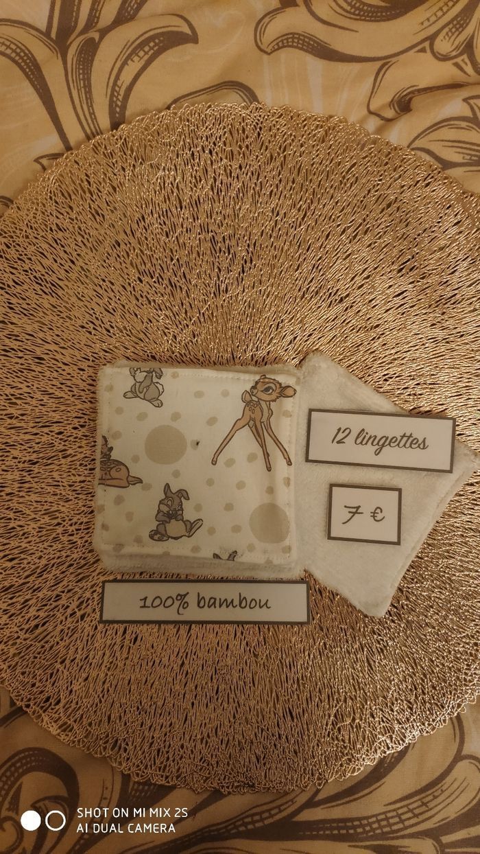 12 lingettes lavables neuf