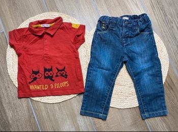 Ensemble jean et polo 9 mois