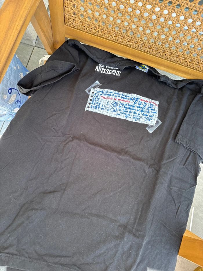 T shirt noir antisèche - photo numéro 4