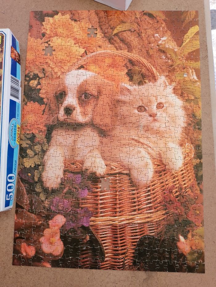 Puzzle chat et chien 500 pièces - photo numéro 2