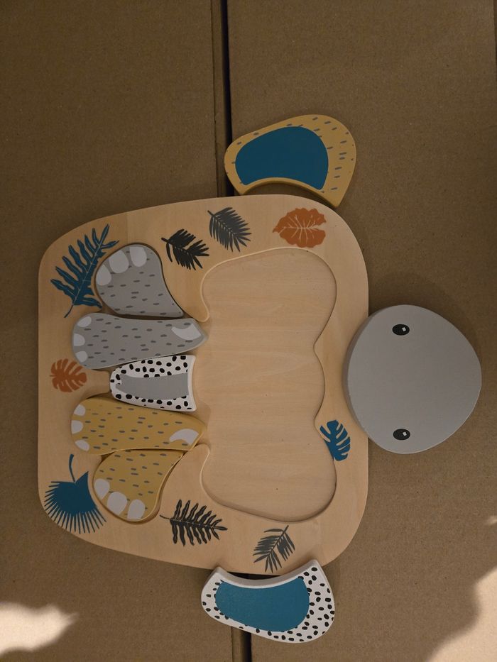 Puzzle éléphant en bois - photo numéro 3