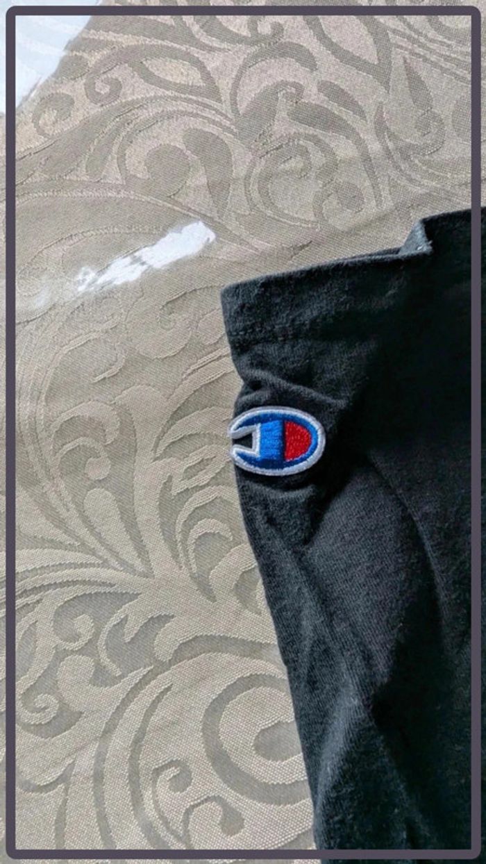 T-shirt Champion taille L homme noir - photo numéro 4
