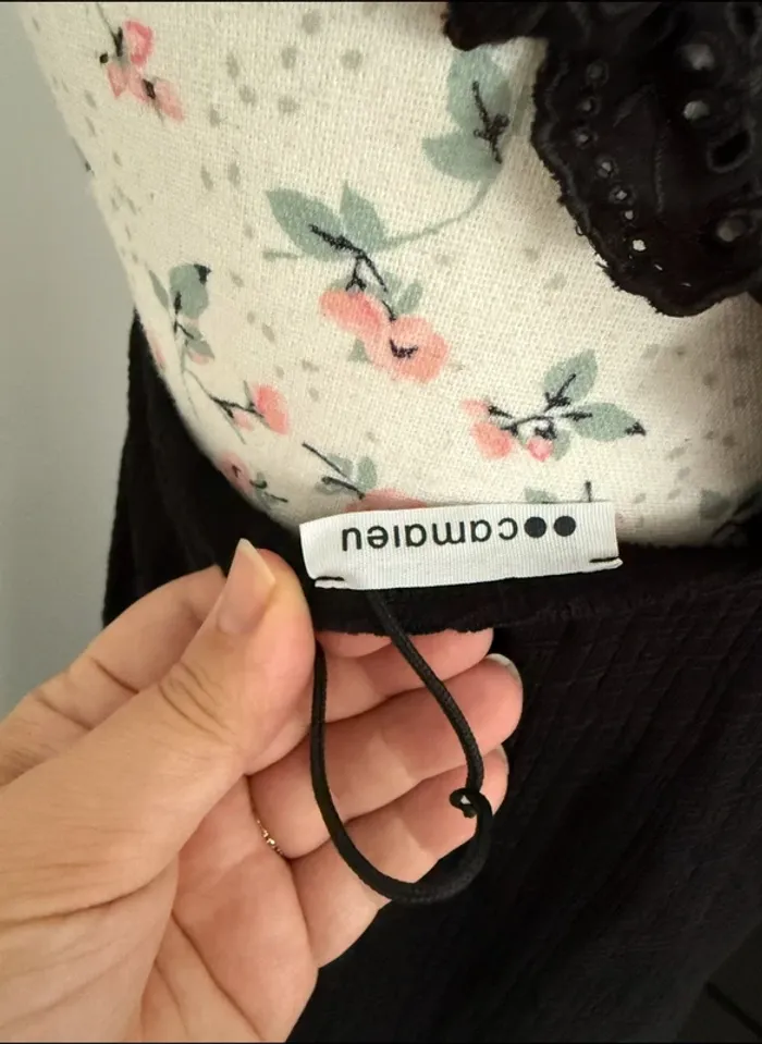 Robe d'été noire Camaïeu taille S ou 36 - photo numéro 2