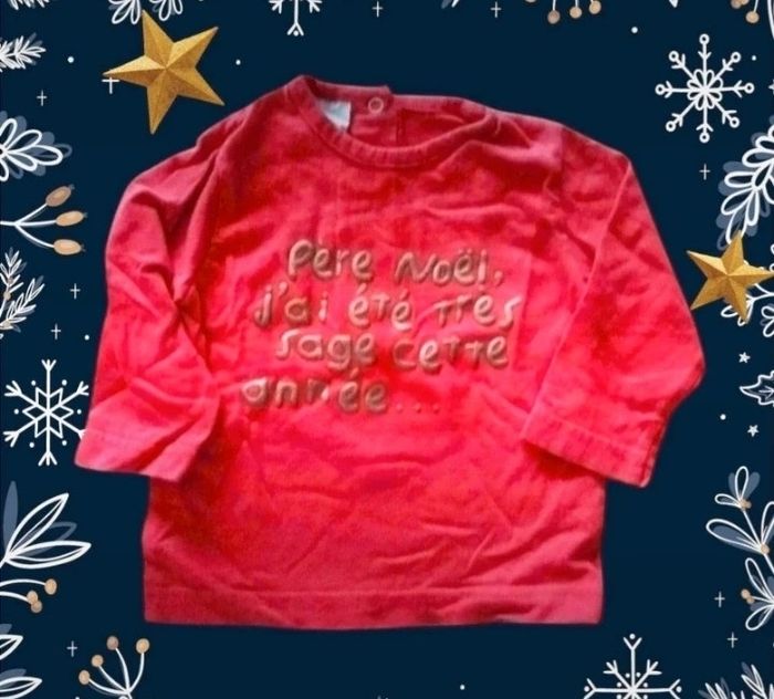 T shirt garçon 12 mois pere Noël