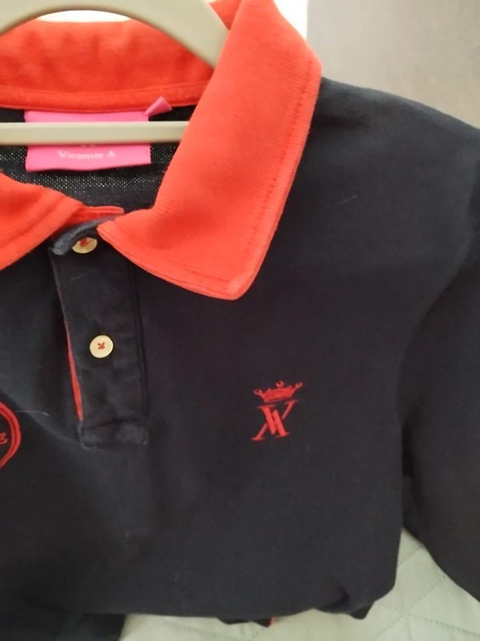 Polo rouge et marine Tour de Belle-Île taille S - photo numéro 2