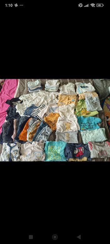 Lot  vêtements 1 mois