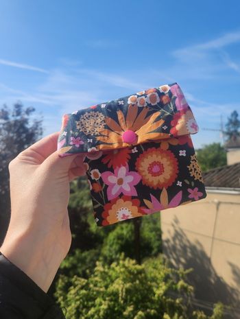 Pochette à savon floral