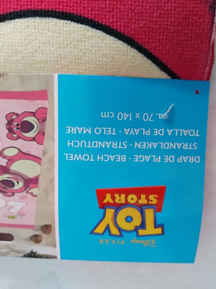 Serviette plage Lotso Disney, 70x140, neuf - photo numéro 3