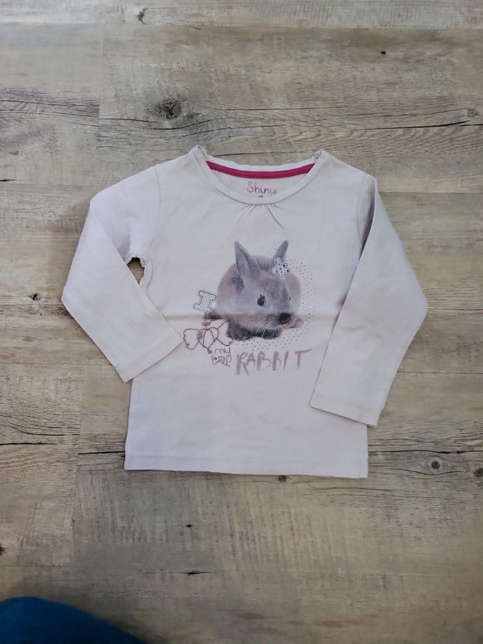 T-shirt ML fille 3 ans Shiny