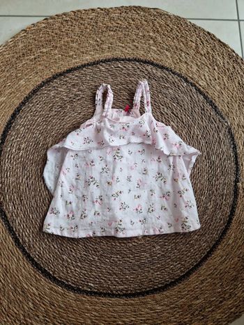 Joli débardeur originale fleuris Orchestra taille 9 mois