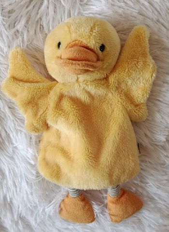 Doudou marionnette canard jaune et orange - Sterntaler 