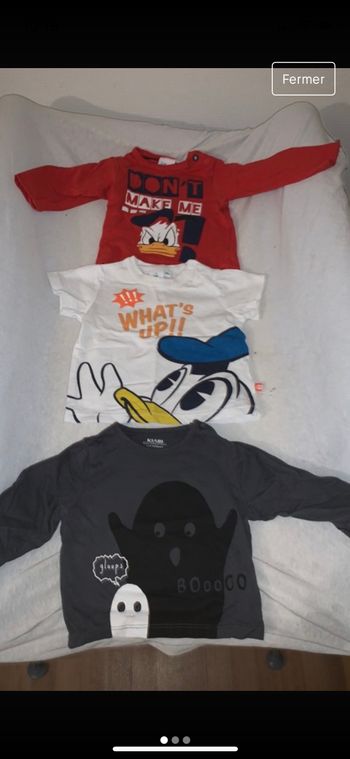 Lot de 3 t-shirts Disney 3mois