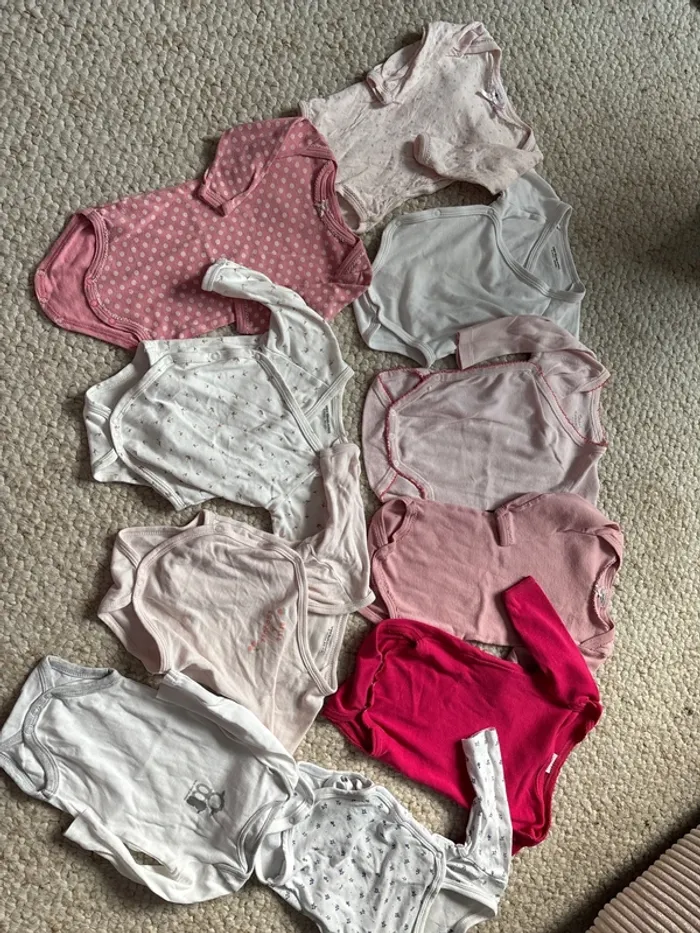 Lot de 10 bodies manches longues - Taille 3 mois