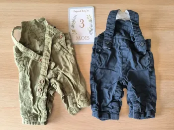 Lot salopettes, 3 mois