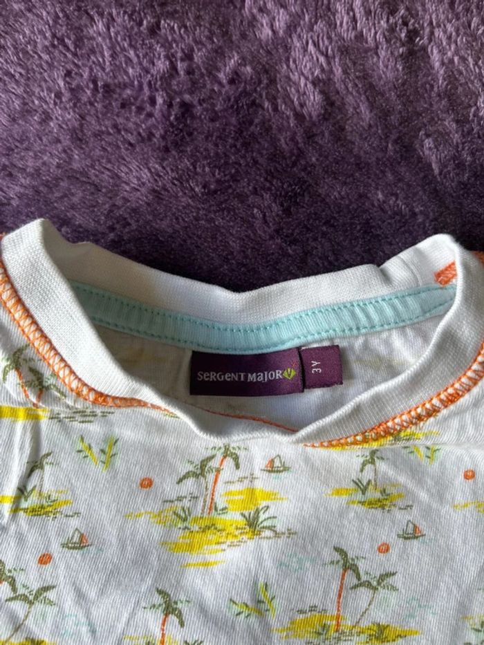 T-shirt manches courtes garcon thème lagoon beach Sergent major taille 3 ans - photo numéro 5