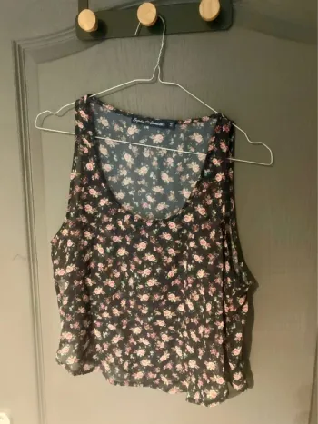 Top fleurie transparent Sophie Charlotte - Taille M