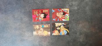 Lot de 4 cartes one piece promo luffy et mugiwara