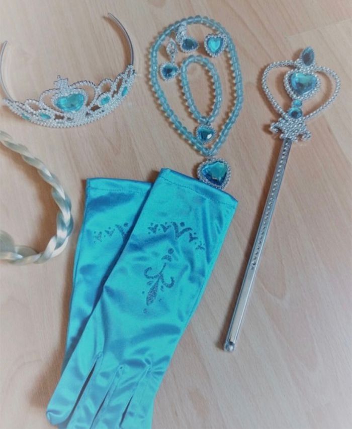 Déguisement robe princesse bleu velours 6ans - photo numéro 2