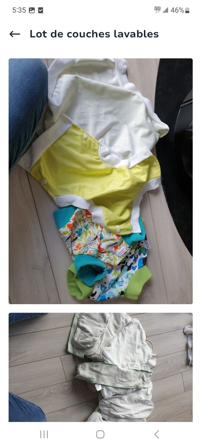 22 couches lavables + insert + voiles + sac à couche - photo numéro 7