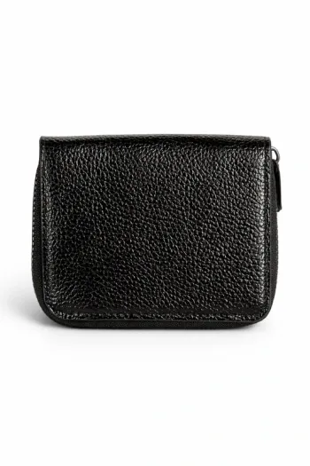 Portefeuille / Porte-cartes noir zippé – Compact & pratique – Neuf Neuf sans étiquette
