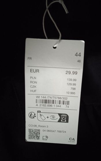 Beau pantalon à pinces couleur noir 