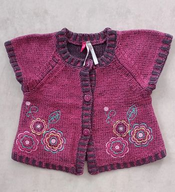 Gilet manches courtes fille - 6 mois