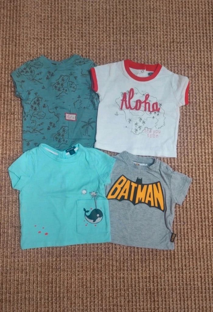 Lot 7 hauts manches courtes t-shirt polo chemise 3 mois - photo numéro 3