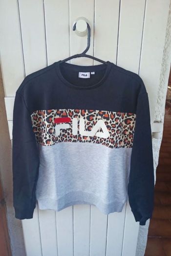 Sweat léopard bicolore Fila S
